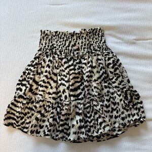 altard state animal print mini skirt